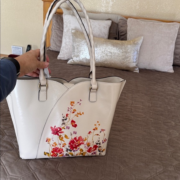 Patricia Nash Handbags - Patricia Nash Floral Leather Marion Tote, shoulder/ Crossbody bag